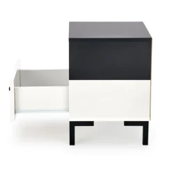 SILVIA natbord, Hvid - Sort