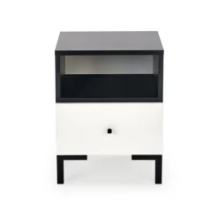 SILVIA natbord, Hvid - Sort