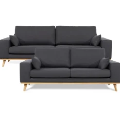 Simone 3+2 pers. sofasæt - Koksgrå