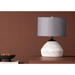 Sisteron Bordlampe - Mørkegrå og Hvid