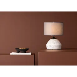 Sisteron Bordlampe - Mørkegrå og Hvid