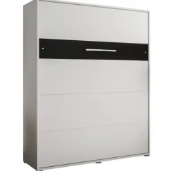 Skabsseng 160x200 cm – Nordica i Hvid/Sort med LED