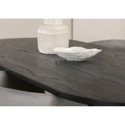 Skate Oval Spisebordssæt - Sort og Lysegrå