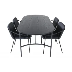 Skate Oval Spisebordssæt - Sort