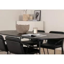 Skate Oval Spisebordssæt - Sort