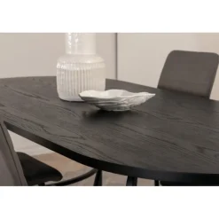 Skate Oval Spisestuesæt - Sort og Grå