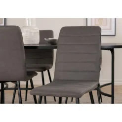 Skate Oval Spisestuesæt - Sort og Grå