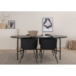 Skate Ovalt spisebordssæt - Sort