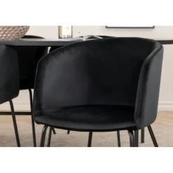 Skate Ovalt spisebordssæt - Sort