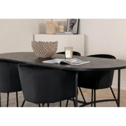 Skate Ovalt spisebordssæt - Sort