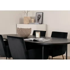 Skate Ovalt spisebordssæt - Sort