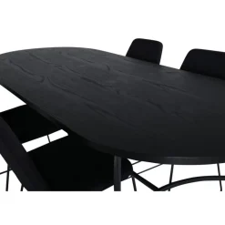 Skate Ovalt Spisebordssæt - Sort