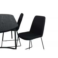 Skate Ovalt Spisebordssæt - Sort