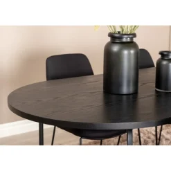 Skate Ovalt Spisebordssæt - Sort