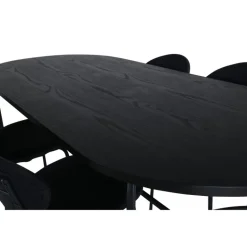Skate Ovalt spisebordssæt - Sort