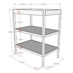 Skiftebord i bøg – Dino kommode, antracit
