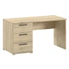 Skrivebord i eg – Sam, 3 skuffer, minimalistisk design