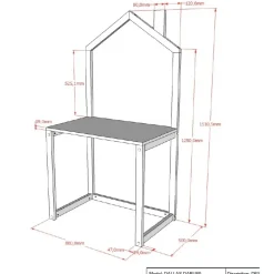 Skrivebord til børn – Dallas, hvid
