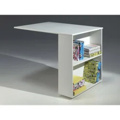 Skrivebord til halvhøj seng – Pino, hvid