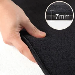 Sky Kortluvet tæppe Ensfarvet - Sort