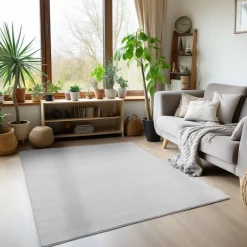 Sky Kortluvet Tæppeløber Ensfarvet - Sølv