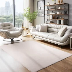 Sky Kortluvet Tæppeløber Ensfarvet - Beige