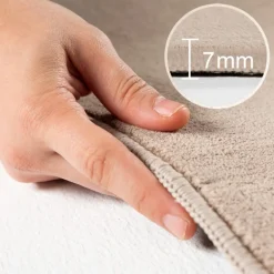 Sky Kortluvet Tæppeløber Ensfarvet - Beige