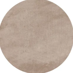 Sky Rund Kortluvet tæppe Ensfarvet - Beige