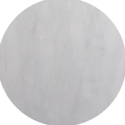 Sky Rund Kortluvet tæppe Ensfarvet - Sølv