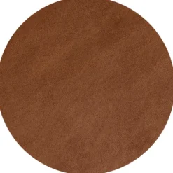 Sky Rund Kortluvet tæppe Ensfarvet - Brun