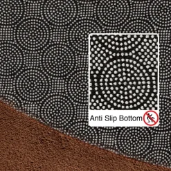 Sky Rund Kortluvet tæppe Ensfarvet - Brun