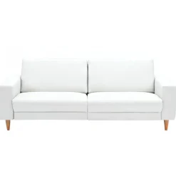 Slagelse Hvid lædersofa