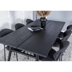 Slank Spisestuesæt - Sort