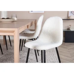 Slider Spisebordssæt - Sort, Natur og Hvid