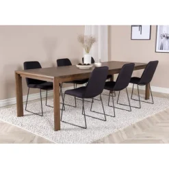 Slider Spisebordssæt - Sort og Natur