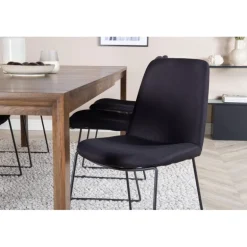 Slider Spisebordssæt - Sort og Natur