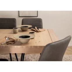 Slider t Spisebordssæt - Sort, Grå, Natur og Hvid