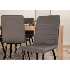 Slider t Spisebordssæt - Sort, Grå, Natur og Hvid