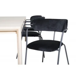 Slider t Spisebordssæt - Sort, Natur og Hvid