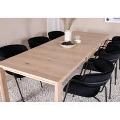 Slider t Spisebordssæt - Sort, Natur og Hvid