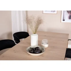 Slider t Spisebordssæt - Sort, Natur og Hvid