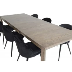 Slider t Spisestuesæt - Sort og Natur