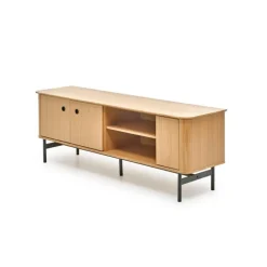 SMART RTV-1 TV bord - Naturlig eg/Sort