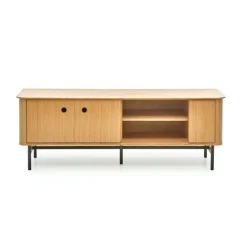 SMART RTV-1 TV bord - Naturlig eg/Sort