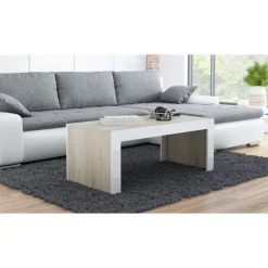 Sofabord TESS Sonoma eg. / Hvid Lath