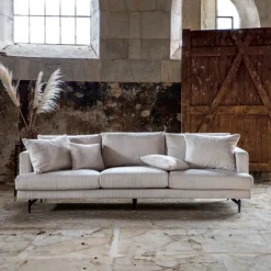 Sofia 3 personers Sofa - Beige Fløjl