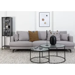 Sofia 3 personers Sofa - Sort og Grå