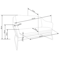 SOFT 2 pers sofa - Lysegrå stof
