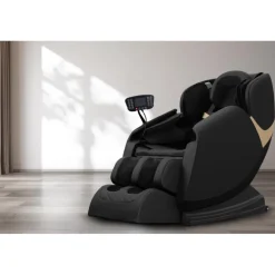 SOLARIA Massagestol med Varmefunktion - Sort / Guld