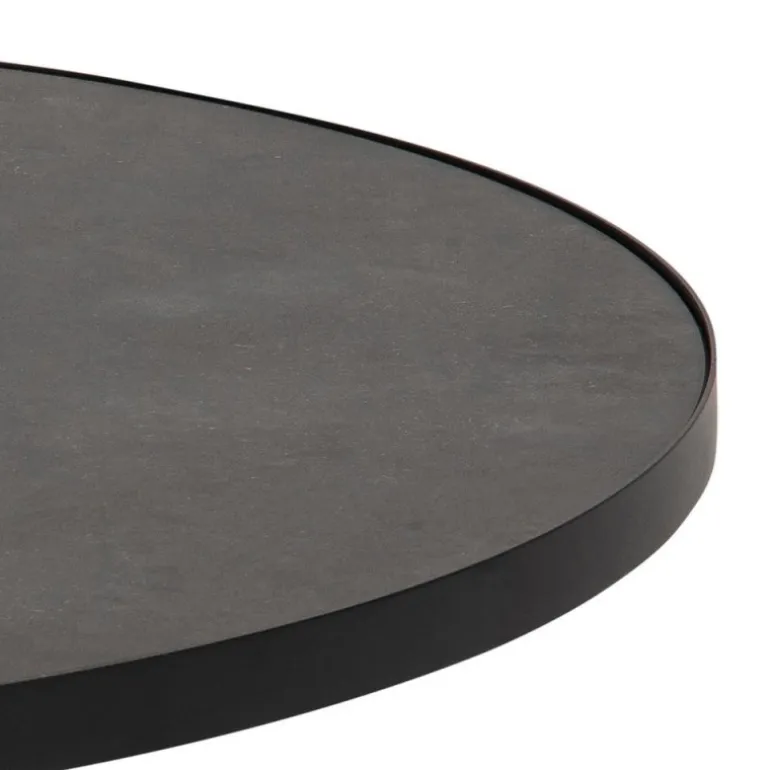 Soli sofabord sort glas